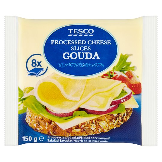 Tesco Gouda Processed Cheese Slices 8 pcs 150 g Tesco Online, Tesco