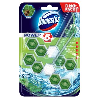 Domestos Power 5 Pine WC frissítő blokk 2 x 55 g