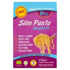 Slim Pasta Spaghetti Pasta Shapes Made from Organic Konjac Flour and Organic Oat Fibre 270 g