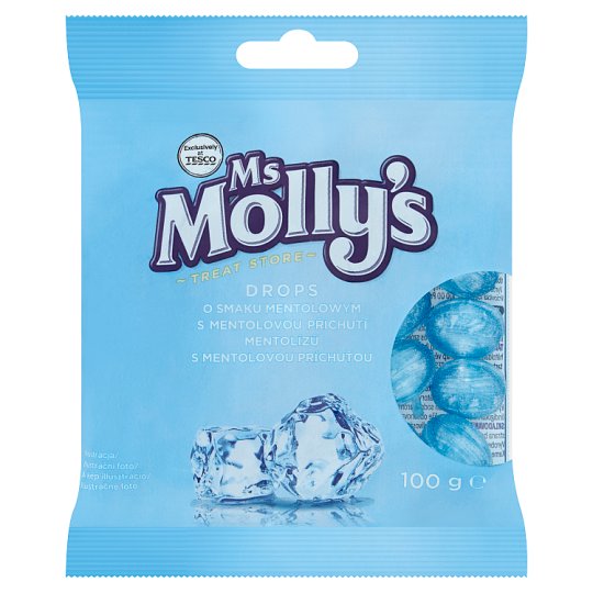 Ms Molly's mentolízű töltetlen keménycukorka 100 g