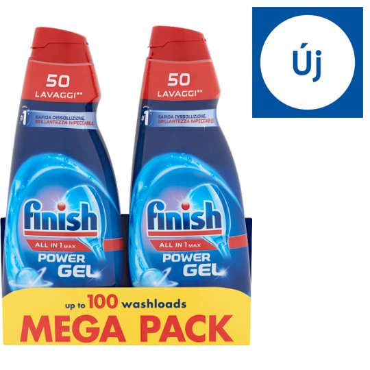 Finish All in 1 Max Shine & Protect gépi mosogatógél 2 x 1000 ml