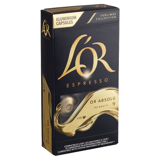 L'OR Espresso Or Absolu Ground Roasted Coffee in Capsules 10 pcs 52 g ...