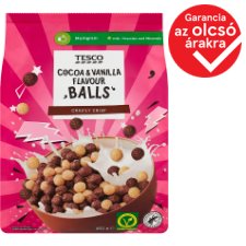 Tesco Balls kakaós és vaníliaízű gabonapehely hozzáadott vitaminokkal és vassal 450 g