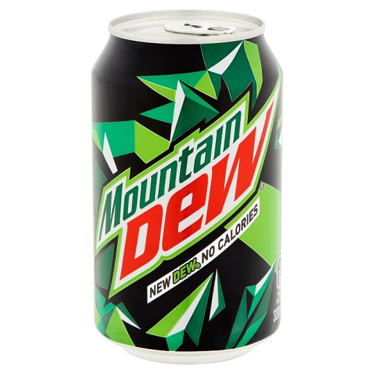 Mountain Dew citrus aromákkal ízesített energiamentes szénsav üdítőital, édesítőszerekkel 330 ml