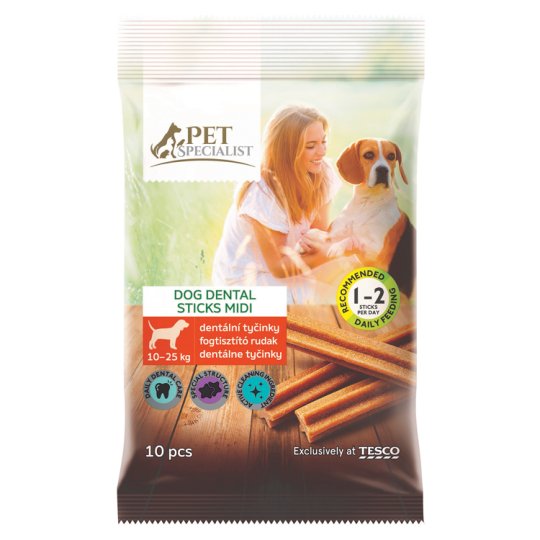 Tesco Pet Specialist Midi Dental Sticks for MediumSized Adult Dogs 10