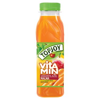 Topjoy Vitamin rostos sárgarépa-alma-málna ital hozzáadott C- és E-vitaminnal 300 ml