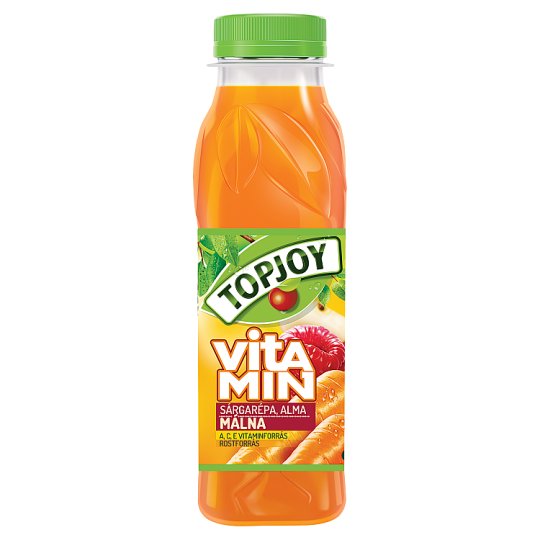 Topjoy Vitamin rostos sárgarépa-alma-málna ital hozzáadott C- és E-vitaminnal 300 ml