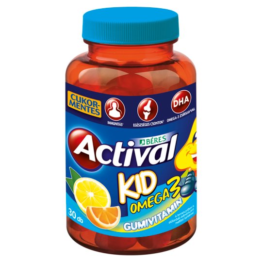 Béres Actival Kid Omega3 Gumivitamin gumitabletta 30 db 93,3 g
