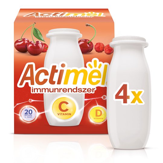 Danone Actimel zsírszegény, élőflórás cseresznye és acerolaízű joghurtital 4 x 100 g (400 g)