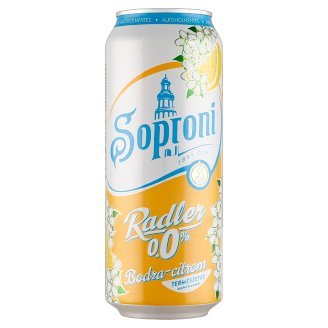 Soproni Radler bodza-citromos alkoholmentes sörital 0,5 l