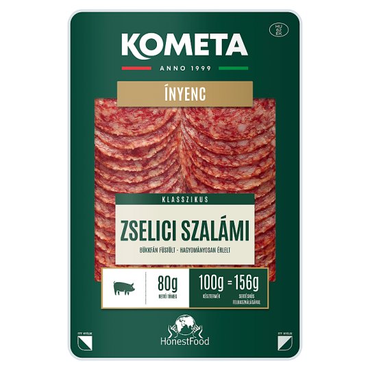 Kometa Ínyenc Sliced Classic Zselici Salami 80 g Tesco Online, Tesco