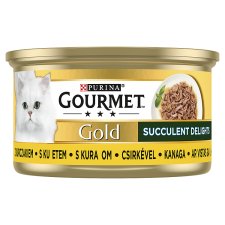 Gourmet Gold Succulent Delights Complete Wet Pet Food for Adult Cats with Chicken 85 g