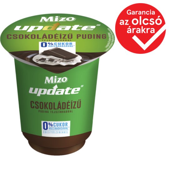 Mizo Update 1 csokoládé ízű puding édesítőszerekkel és tejszínhabbal 125 g