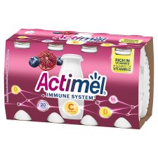 Danone Actimel Low-Fat Pomegranate-Cranberry Yoghurt Drink with Live Cultures 8 x 100 g (800 g)