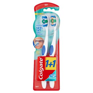 Colgate 360° Whole Mouth Clean lágy fogkefe 2 db