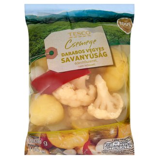 Tesco csemege darabos vegyes savanyúság édesítőszerrel 1200 g