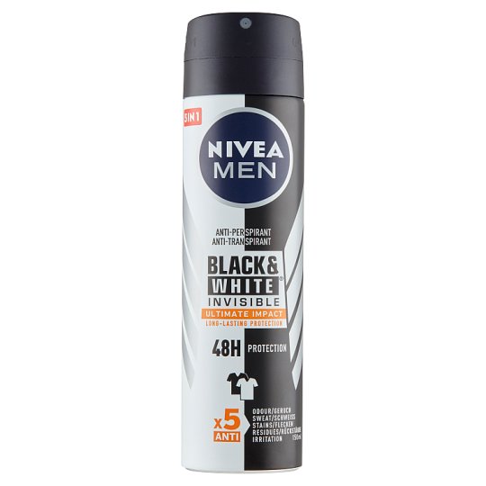 NIVEA MEN Anti-Perspirant Spray Black & White Invisible Ultimate ...