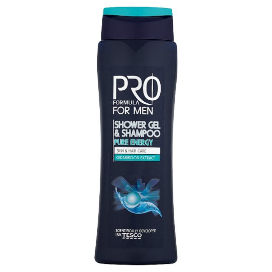 Tesco Pro Formula for Men Pure Energy tusfürdő & sampon 400 ml