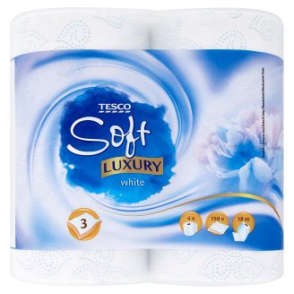 Tesco Soft Luxury White toalett papír 3 rétegű 4 tekercs