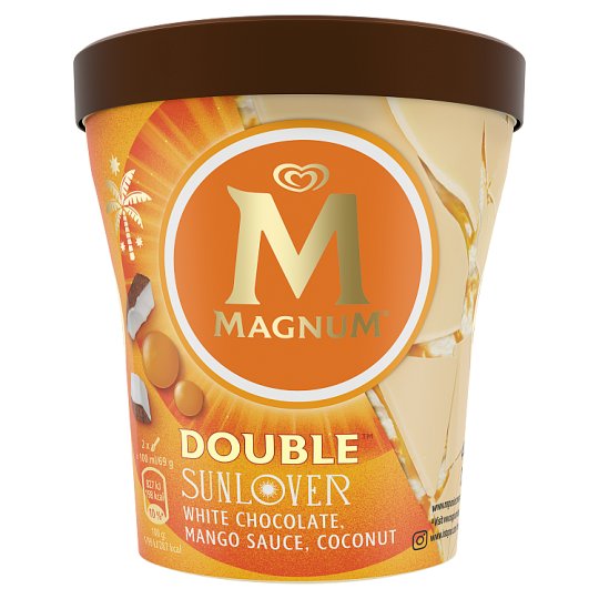 Magnum Coconut Flavored Milk Ice Cream with Mango and Passion Fruit Sauce 440 ml Tesco Online