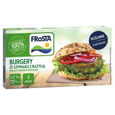 FRoSTA Quick-Frozen Pre-Baked Spinach Burger with Basil 2 pcs 200 g