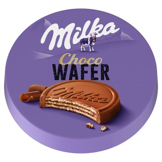 Milka ChocoWafer kakaós töltelékkel töltött, alpesi tejcsokoládéval bevont ostya 30 g