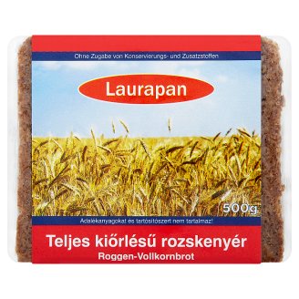 Laurapan teljes kiőrlésű rozskenyér 500 g