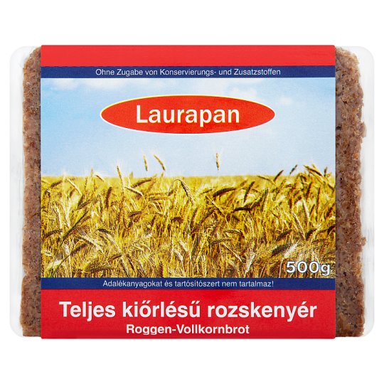 Laurapan teljes kiőrlésű rozskenyér 500 g
