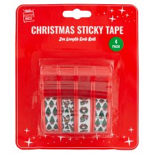 Festive Magic Christmas Sticky Tape with Dispenser 2 m 4 pcs