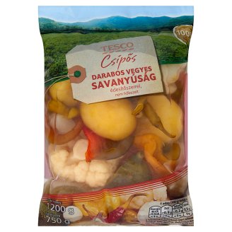 Tesco csípős darabos vegyes savanyúság édesítőszerrel 1200 g