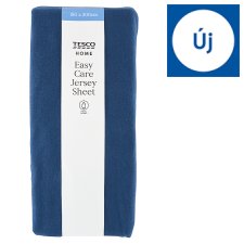 Tesco Home Easy Care Jersey Dark Blue Sheet 180 x 200 cm