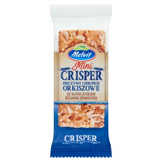 Melvit Mini Crisper napraforgómagos, szezámmagos, lenmagos tönkölybúza lapkenyér 30 g