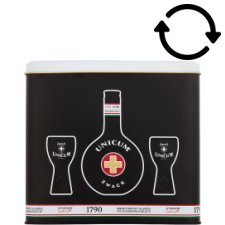 Zwack Unicum gyógynövénylikőr + 2 pohár fém díszdobozban 40% 0,5 l