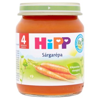 HiPP glutén- és tejszármazékmentes sárgarépa bébiétel 4 hónapos kortól 125 g