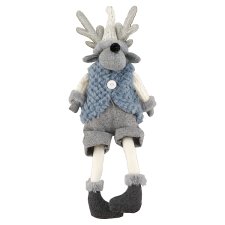 Reindeer with Furry West Decoration 18 x 9 x 44 cm