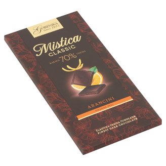 Gorenjka Mistica 70% étcsokoládé narancshéjjal 100 g