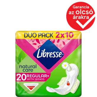 Libresse Natural Care Ultra Normal vékony, szárnyas egészségügyi betét 2 x 10 db