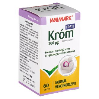 Walmark Króm 200 µg Forte étrend-kiegészítő tabletta 60 db 21,0 g