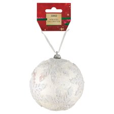 Tesco Glistening Snowflake Ball Hanging Decoration