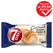 7DAYS Cream & Cookies croissant vaníliaízű töltelékkel és kekszdarabokkal 60 g