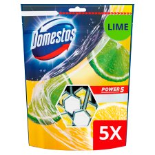 DOMESTOS Power5 WC frissítő blokk Lime 5 x 55 g
