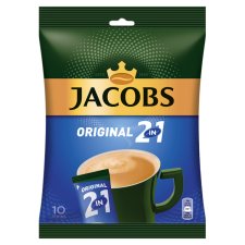 Jacobs Original 2in1 azonnal oldódó kávéitalpor 10 x 14 g (140 g)