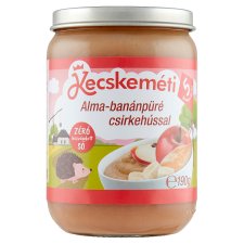 Kecskeméti alma-banánpüré csirkehússal bébiétel 5 hónapos kortól 190 g