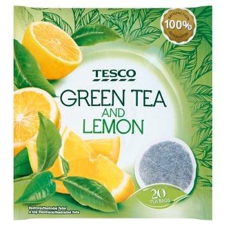 Tesco filteres zöld tea citromhéjjal és citromfűvel 20 filter 40 g