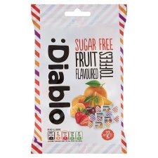 Diablo Sugar Free Fruit Flavoured Toffees 75 g