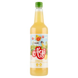 Ági Citrus Ági vegyes gyümölcsszörp citrom és grapefruit ízzel, cukorral és édesítőszerrel 1 l