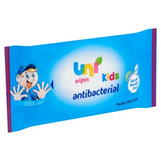 Uni nedves törlőkendő antibakteriális hatással gyermekek részére 15 db