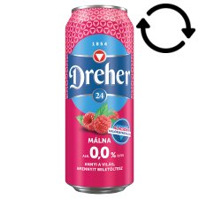 Dreher 24 alkoholmentes világos sör és málna ízű ital keveréke cukorral és édesítőszerrel 0,0% 0,5 l