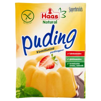 Haas Natural gluténmentes vaníliaízű pudingpor 40 g