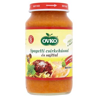 Ovko spagetti csirkehússal és sajttal bébiétel 8 hónapos kortól 220 g